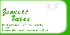 zsanett pales business card